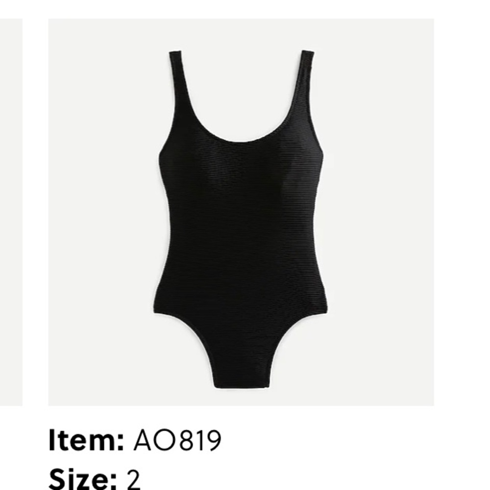 JCREW Rib scoopback one-piece swimsuit